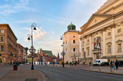Castle Square And Krakowskie Przedmiescie