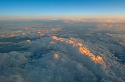 Sunset Light On The Clouds