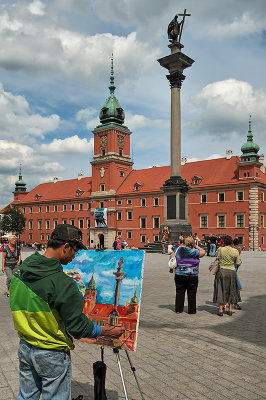 Castle Square In Painting