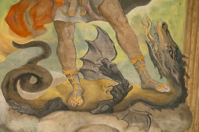 Dragon On Church Painting