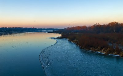 Wisla River In Winter