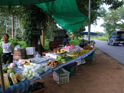 fruit stall next to road