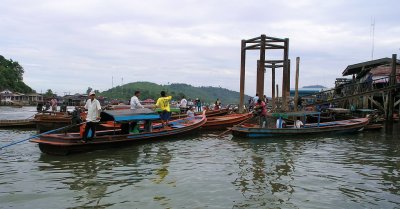 Ranong jetty for longtail boats heading to Kawthoung