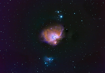 Great nebula in Orion and Running man nebula