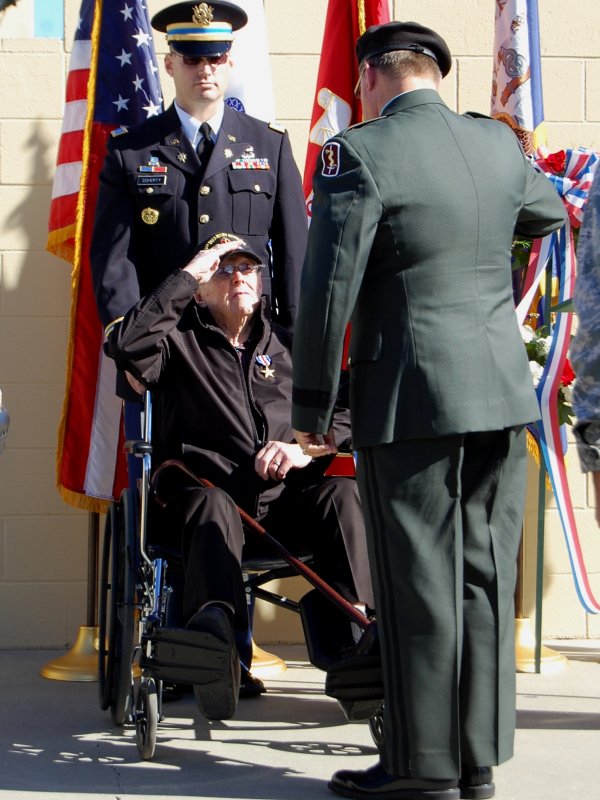 Silver Star presented 65-years after SGT Redfield earned it in WWII