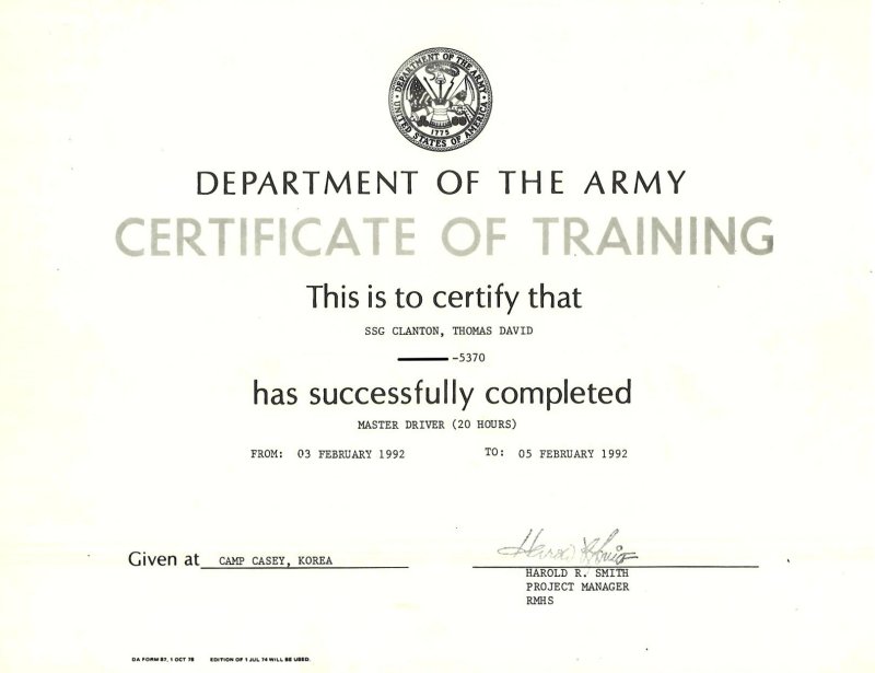 Master Driver Course training certification