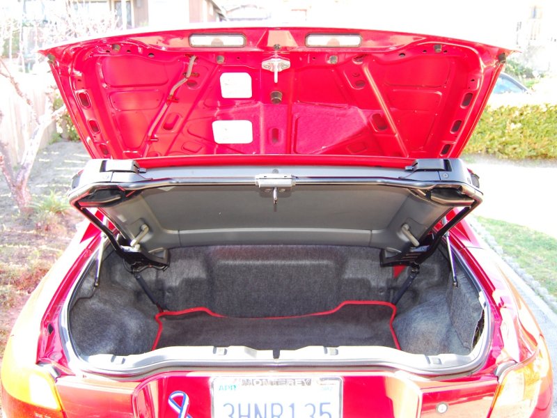 94 Honda Del Sol Si VTEC empty trunk with targa top up