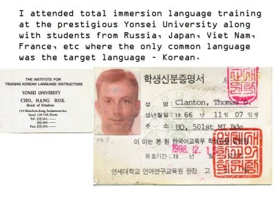 David Clanton Yonsei University student ID
