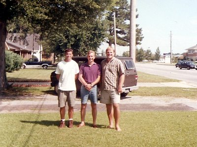 Brother Ben, Dave, and friend Evan in Greenville, NC
