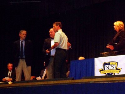 BG(R) Griffin presenting AUSA Award to MAJ Dean