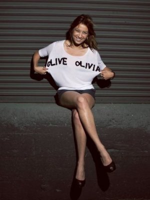 Emilaine wearing Olive Olivia