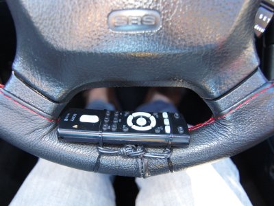 94 Honda Del Sol Si VTEC Sony remote control attached to steering wheel