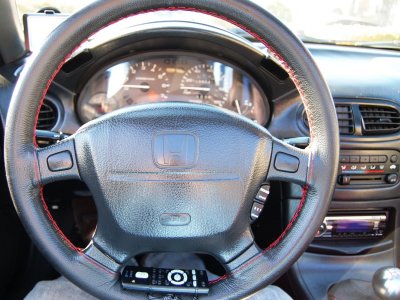 94 Honda Del Sol Si VTEC leather steering wheel cover