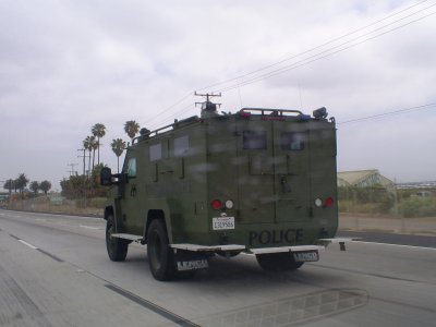 Tank-like police truck