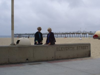 Sisters by the pier
