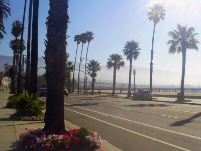 Santa Barbara beachside road