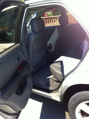 Driver side rear passenger door open