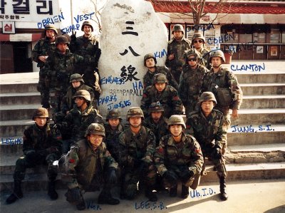 Soldier linguists and KATUSAs at 38th Parallel