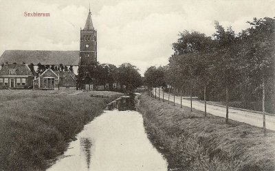 Sexbierum, kerk, circa 1915