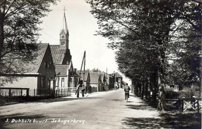 Schagerbrug, kerk, circa 1935