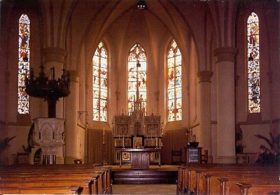Tubbergen, RK St Pancratiuskerk interieur, circa 1965
