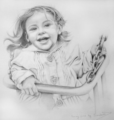 Daisy Swinging_graphite