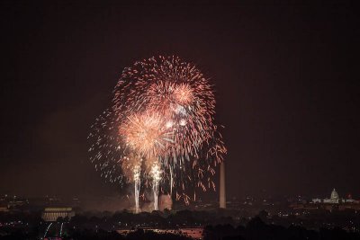 July 4 Fireworks from the Arlington House