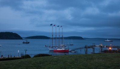 Evening harbor