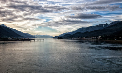The view South into the Gastineau Channel