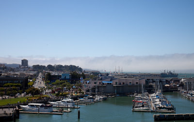 Pier 39 from our cabin on the ship