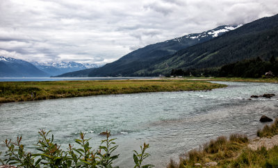 The Chilkoot River is a local salmon fishing spot