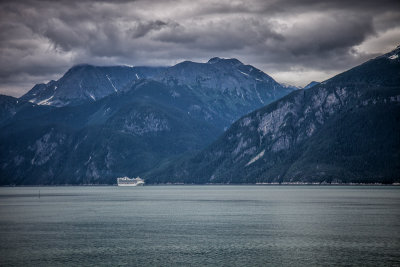 The Star Princess coming out of Skagway