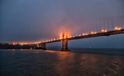 Under the Golden Gate at 6:00 am