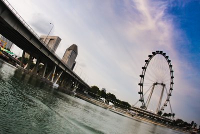 Singapore Flyer and Marina Barrage