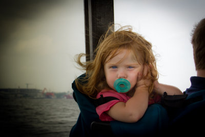 little girl on boat