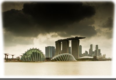 Cloud over Marina Barrage
