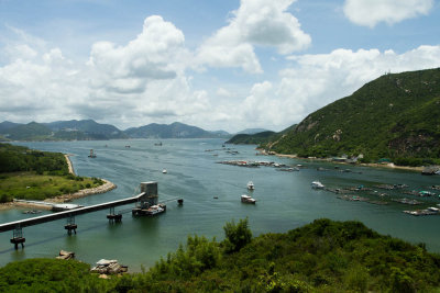 from the viewing tower (cloudy day), Lamma Island Hong Kong 