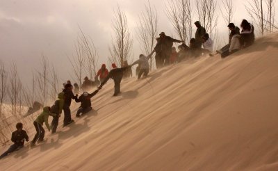 KULUN QI, INNER MONGOLIA - DUNE WALK IN THE GOBI DESERT EDGE (85).JPG