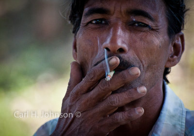 engaging in smoking