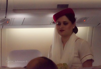 inside emirates's plane