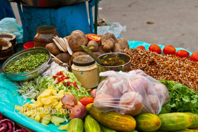 churmur chaat (vendor cart food)