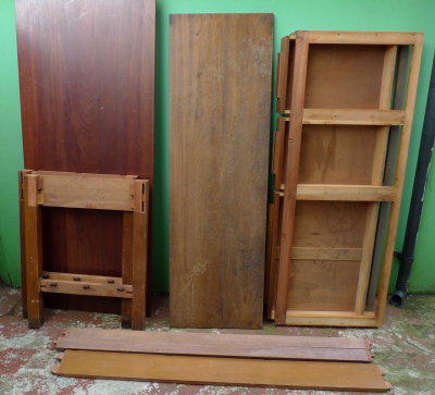 Mahogany table constituent parts (generic photo)