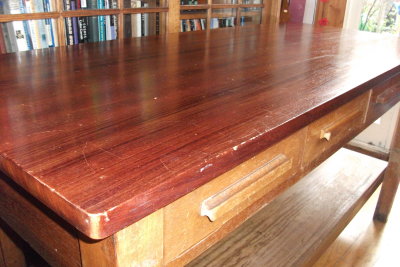 Solid Mahogany Oak Desk Bench