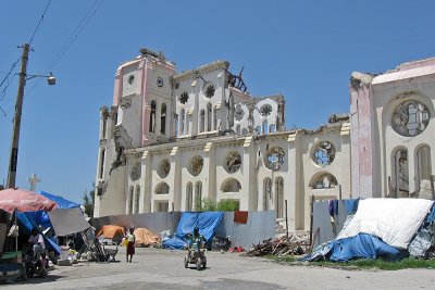 De ingestorte kathedraal van Port-au-Prince