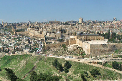 Nogmaals een uitzicht over Jeruzalem