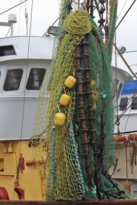 Netten van de vissersboot