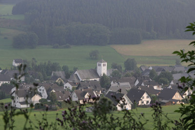 Uitzicht over het dorp