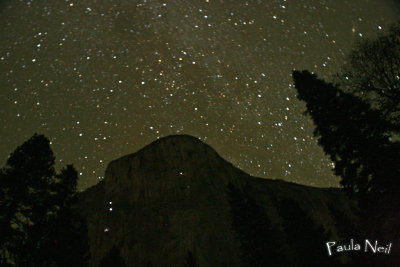 El Capitan climbers at night