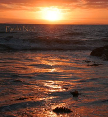 Crystal Cove Sunset behind Catalina