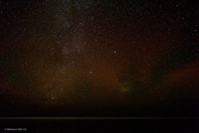 Las Lajas Beach at night